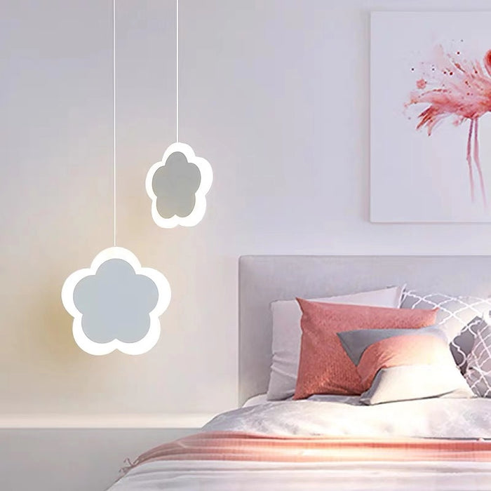 Creative Heart-shaped Butterfly Flower Children's Room Ceiling Lamp Chandelier Bedroom Lamps