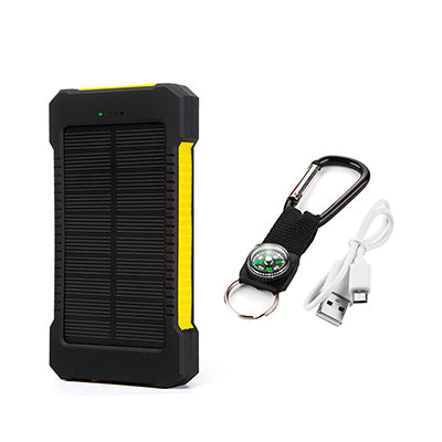 Solar Power Bank Dual Ports USB Charger for Smartphones Compatible with iPhone