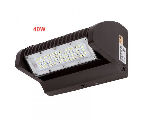 LED Rotatable Wall pack Outdoor Commercial Sidewalks UL & DLC Certified 40 Watt, 80 Watt, 120 Watt 5700K