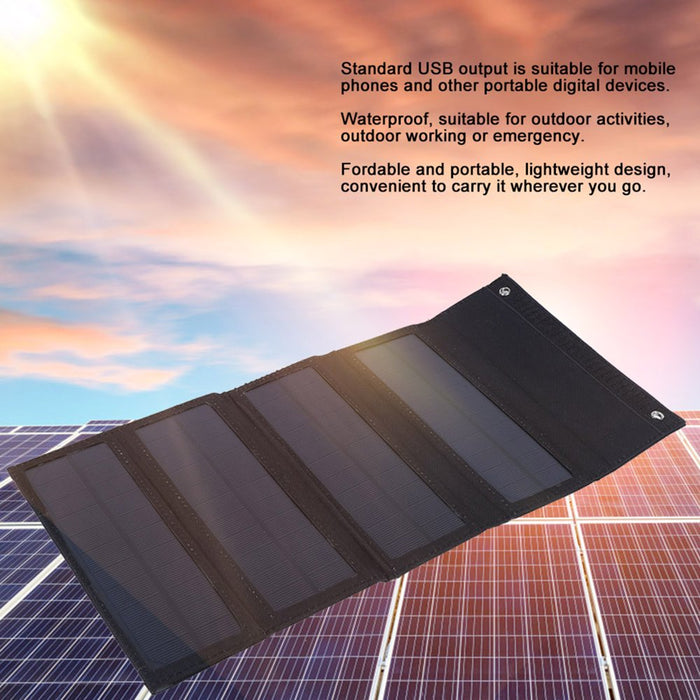 Flexible Solar Panel,10W 5V Foldable Monocrystalline Silicon Solar Panel Emergency Charger for Outdoor Camping Travel,Foldable Solar Panel