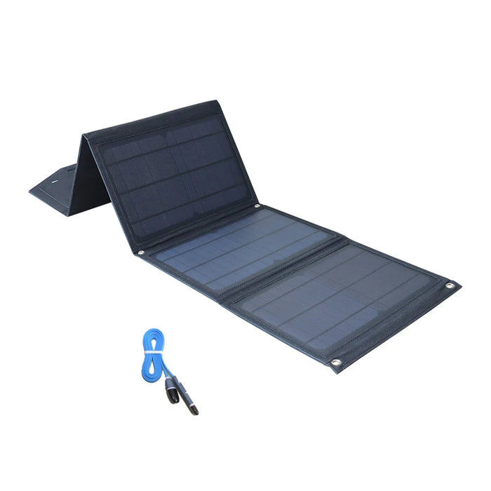 Portable Foldable Solar Panel 30W 22W 15W Charger Power Bank Rechargeable Battery Dual USB 5V Camping for Moblie Phone Charge