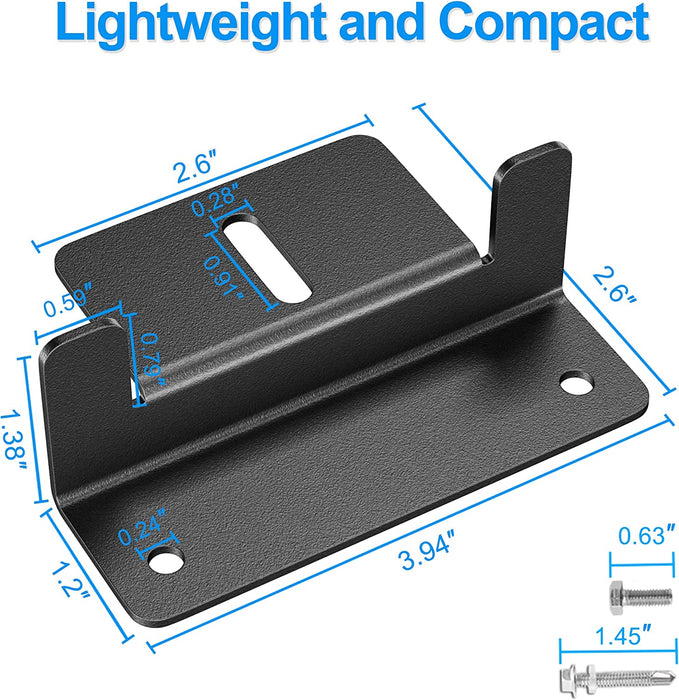 Solar Panel Mounting Bracket Aluminum Solar Panel Z Brackets Roof Solar Panel Bracket for RV, Boat, Wall, Caravans, Yacht and Other off Gird Installation, Set of 4 Units, Black