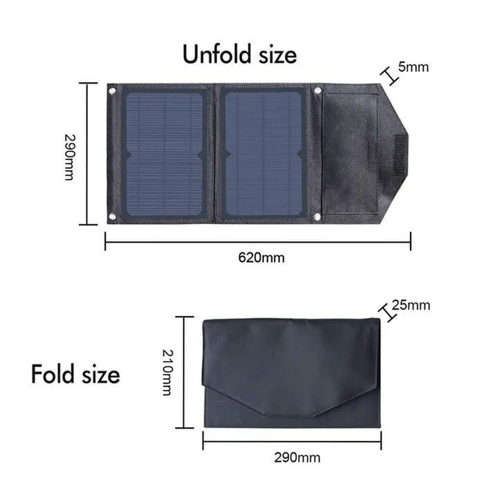 Portable Foldable Solar Panel 30W 22W 15W Charger Power Bank Rechargeable Battery Dual USB 5V Camping for Moblie Phone Charge