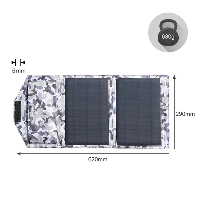 Portable Foldable Solar Panel 30W 22W 15W Charger Power Bank Rechargeable Battery Dual USB 5V Camping for Moblie Phone Charge