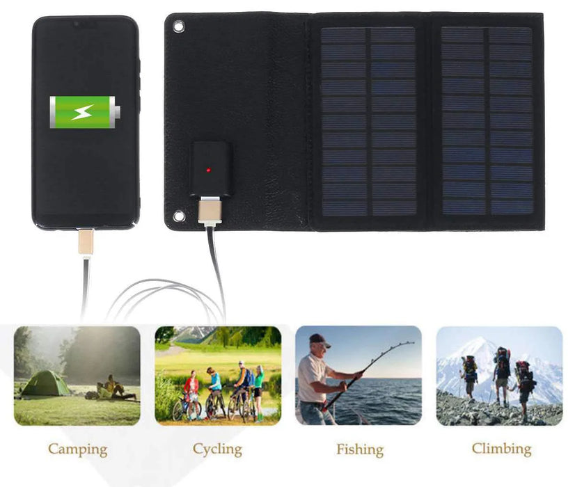 600W Foldable Solar Panel Phone Charger 5V Solar Panels Plate USB Solar Panels Power Bank for Cell Phone Camping Emergency