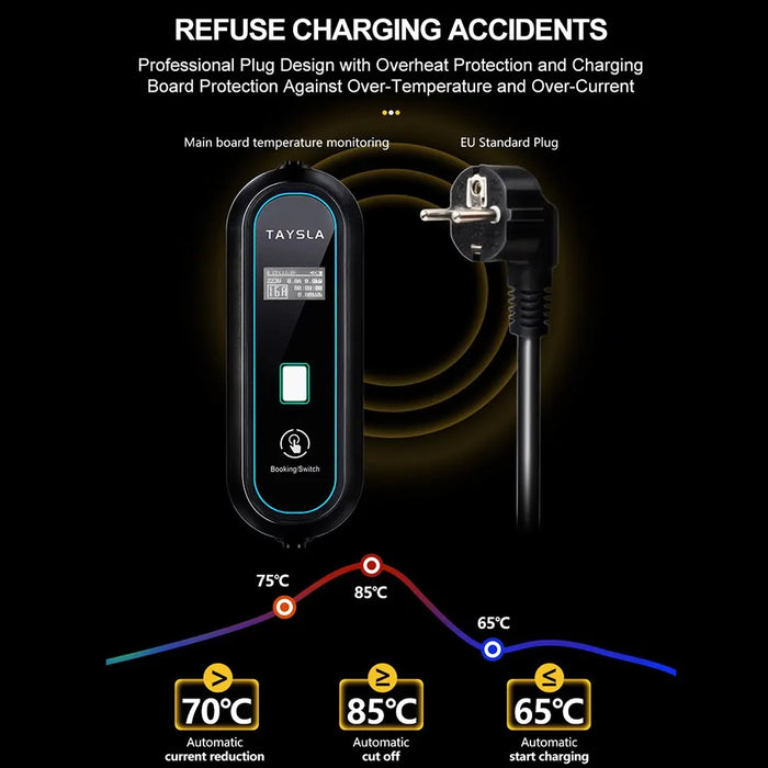 PHANTOM Electric Car Charger TYPE 2 3.5KW EV Charging Cable TYPE 1 EV Charger Station Wallbox EVSE